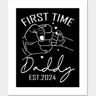 First Time Daddy Est 2024 Fathers Day Posters and Art